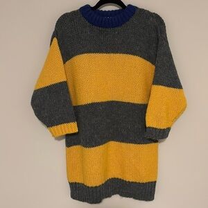 Vintage 80s 90s Susann D striped long sweater size medium